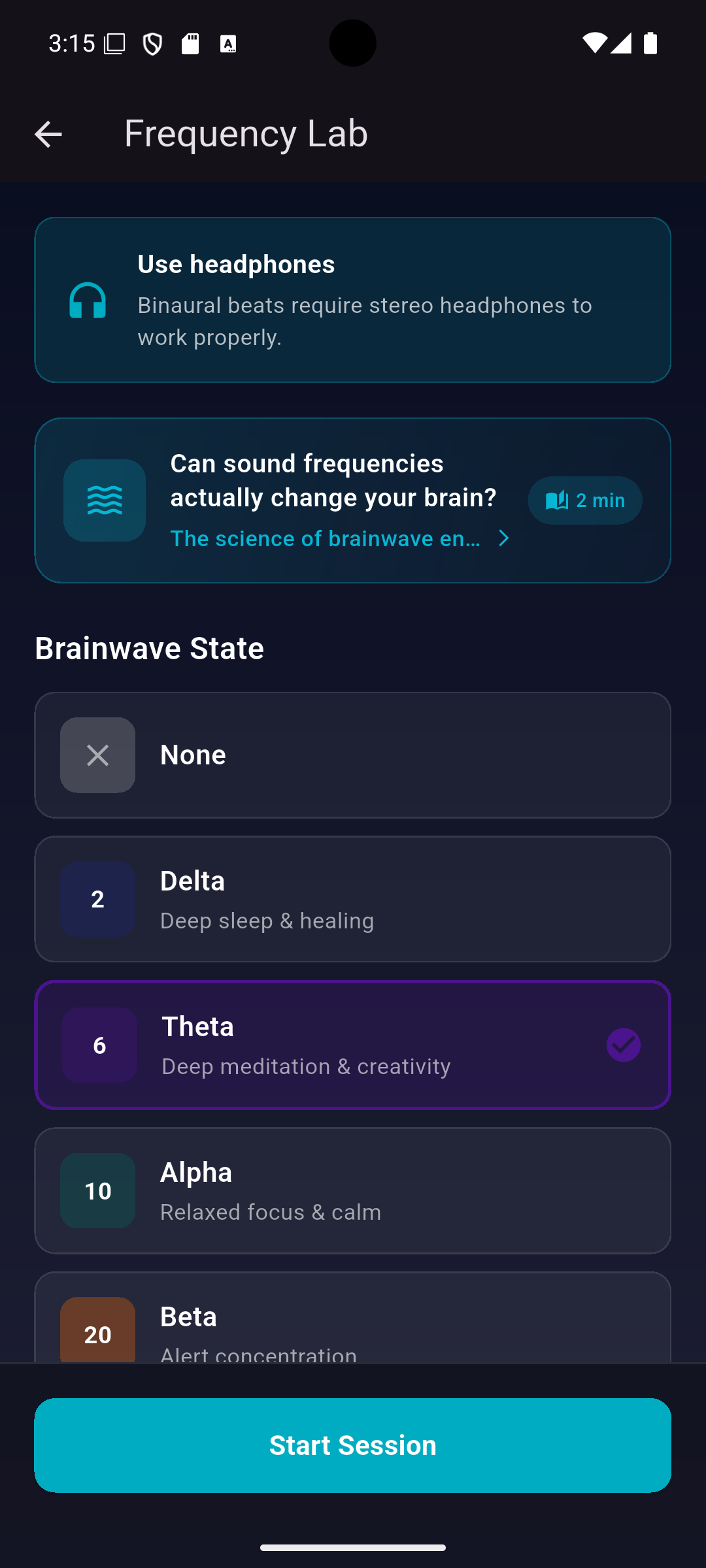 Binaural Beats screenshot 2