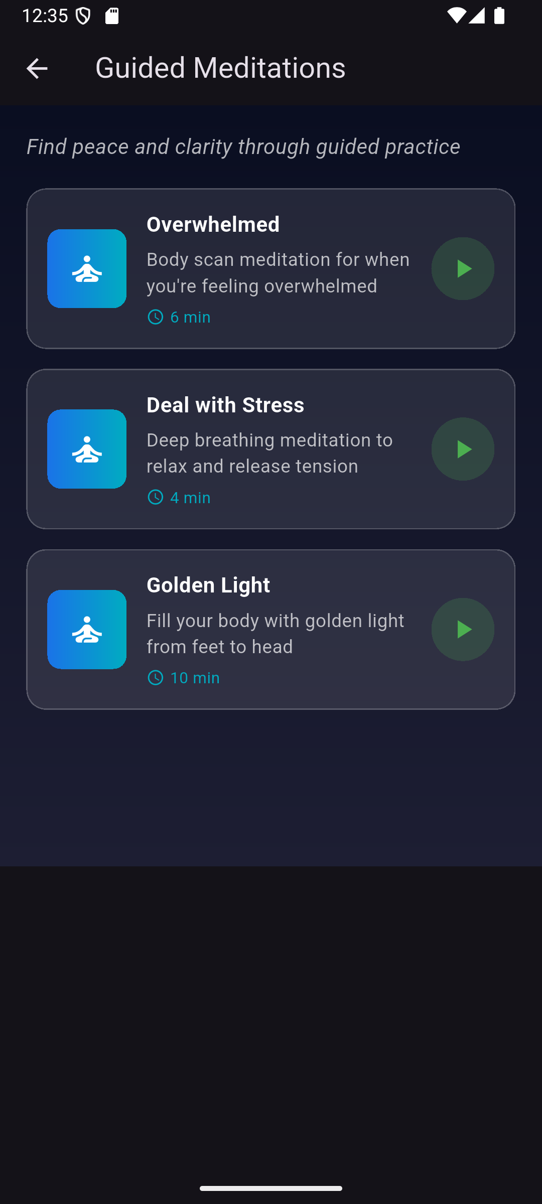 Meditation screenshot 1